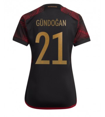 Niemcy Ilkay Gundogan #21 Koszulka Wyjazdowych Kobiety MŚ 2022 Krótki Rękaw